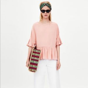 Frilled Zara top size medium.
